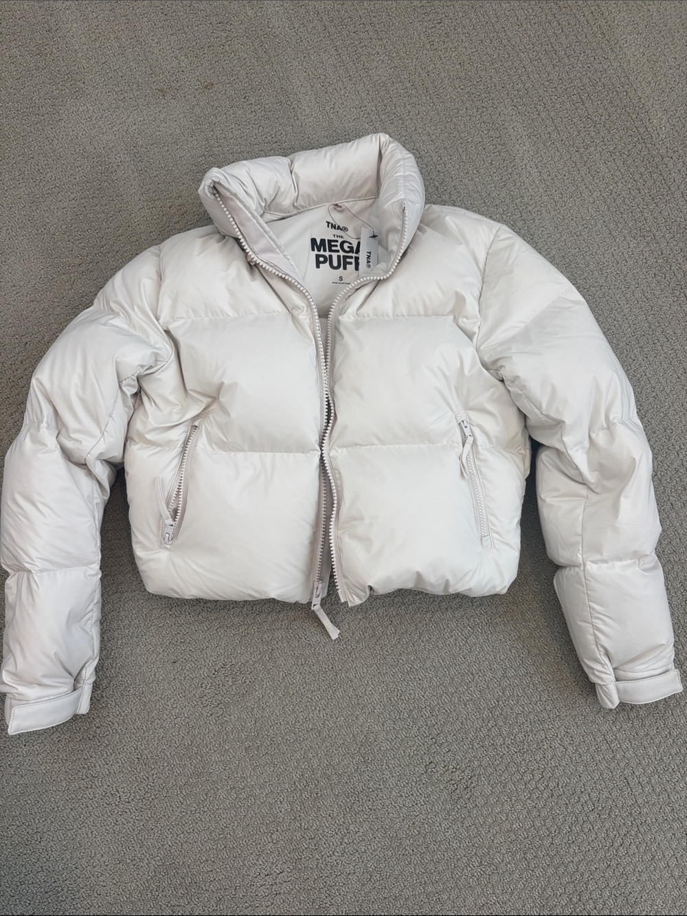 Aritzia Mega Puff White Puffer Jacket
